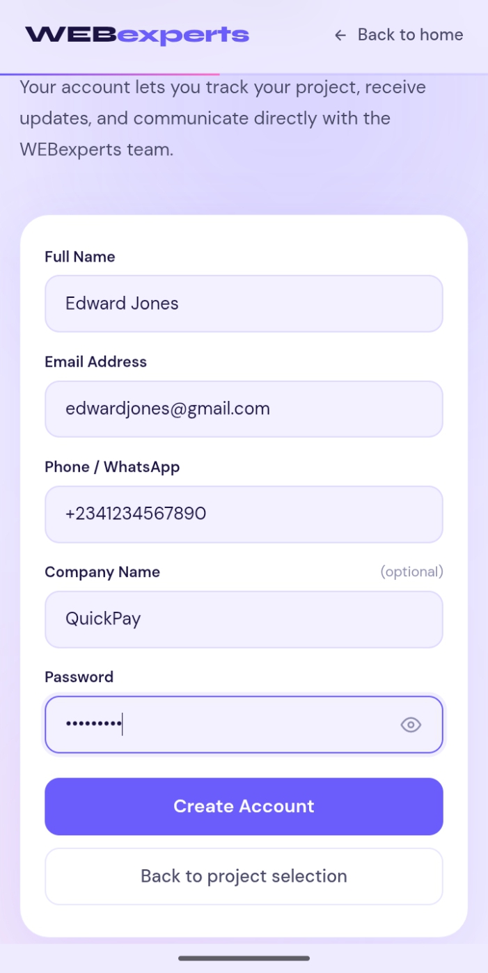 Sign Up